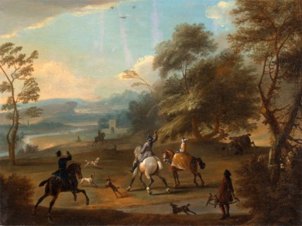A Hawking Party, Jan Wyck, ca. 1645-1700, Dutch