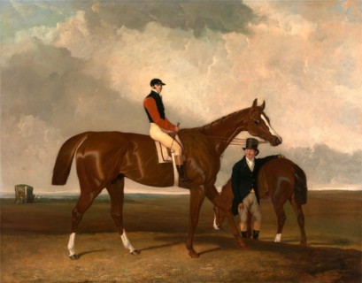 Elis' at Doncaster, Ridden by John Day, with his Van in the Background Inscribed, lower center: