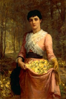 The Daughters of Our Empire. England: The Primrose Signed and dated in brown paint, lower left: "EL