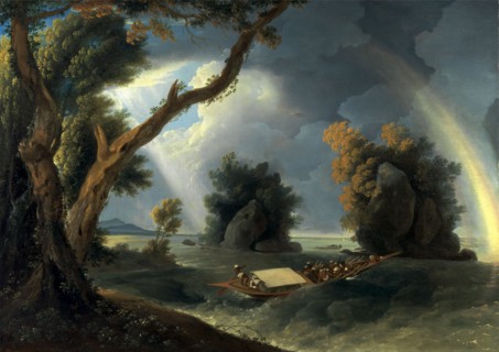 Storm on the Ganges, with Mrs. Hastings near the Col-gon Rocks, India, William Hodges, 1744-1797,