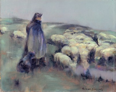 A Shepherdess Signed in black paint, lower right: "William Kennedy", William Kennedy, 1859-1918,