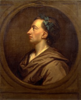 Alexander Pope Profile, Crowned with Ivy, Studio of Sir Godfrey Kneller, 1646-1723, German