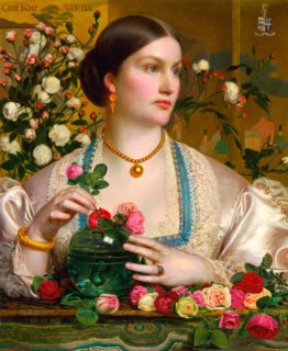 Grace Rose Inscribed, upper left: "Grace Rose" Dated, upper left: "A.D. 1866", Frederick Sandys,