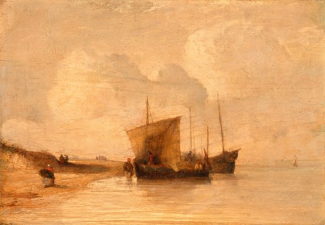 Normandy Coast, France, Attributed to Richard Parkes Bonington, 1802-1828, British