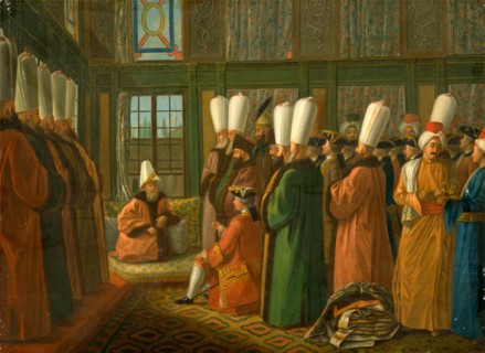 The Grand Vizier giving Audience to the English Ambassador, Francis Smith, active 1763-1780,