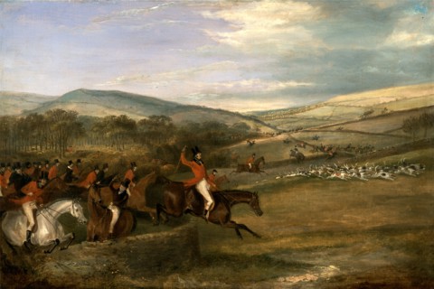 The Berkeley Hunt, 1842: Full Cry Signed and dated, lower center: "F. C. Tu[?] | 1842", Francis