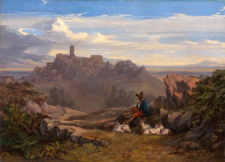 Landscape with Goatherd, Edward Lear, 1812-1888, British