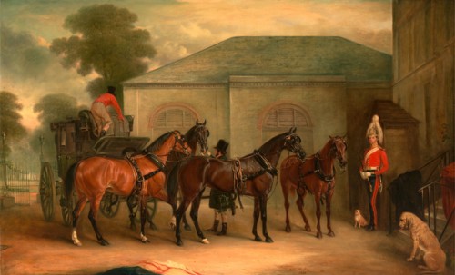The Drag of Sir Watkin Williams Wynn Signed and dated in brown paint, lower center: "J Ferneley |