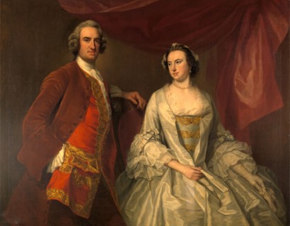 A Man and a Woman, Possibly of the Missing Family, of Little Park House, Wickham, Hampshire Signed
