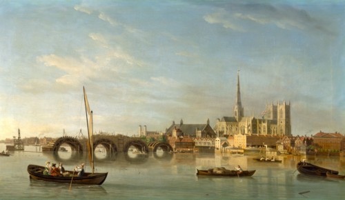 London, the Building of Westminster Bridge Westminster Bridge under construction The Building of