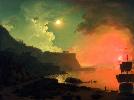 Vesuvius from Posillipo Vesuvius in Eruption, seen from Posilippo A Picture of a distance View of