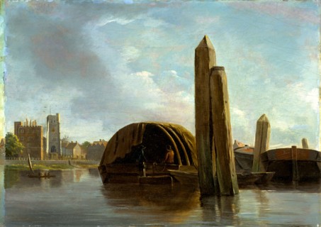 A View of Lambeth, London, unknown artist, 18th century, British
