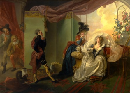 Olivia, Maria and Malvolio from "Twelfth Night," Act III, Scene iv Malvolio before Olivia, from