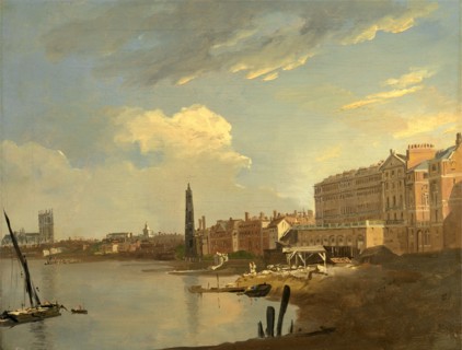 The Thames and the Adelphi The Adelphi under construction, London  A Study of the Thames with the