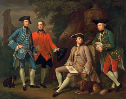 James Grant of Grant, John Mytton, the Hon. Thomas Robinson, and Thomas Wynne A Conversation Piece