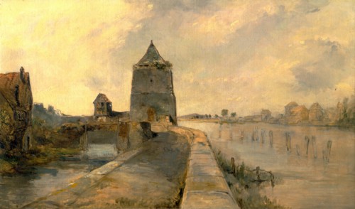 The Rhine at Constance (Konstanz-am-Rhein) Germany Signed, lower left: "E. T. D.", Rev. Edward