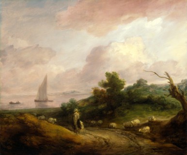 Coastal Landscape with a Shepherd and His Flock, Thomas Gainsborough, 1727-1788, British