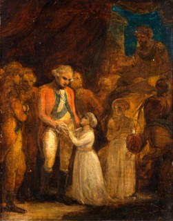 The Two Sons of Tipu Sahib, Sultan of Mysore, Being Handed over as Hostages to General Cornwallis,