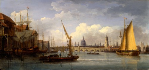 London Bridge, with St. Paul's Cathedral in the distance A View of London Bridge from the East,