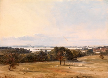 Southampton Water, near Hamble Signed in dark brown paint, lower left: "F. R. Lee RA.", Frederick