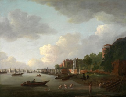 An Imaginary View of Westminster Bridge, London, Adrien Leprieur, active 1715-1725, French