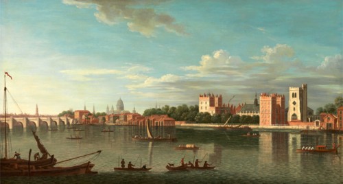 Thames at Lambeth Palace, London unknown artist, 18th century, British