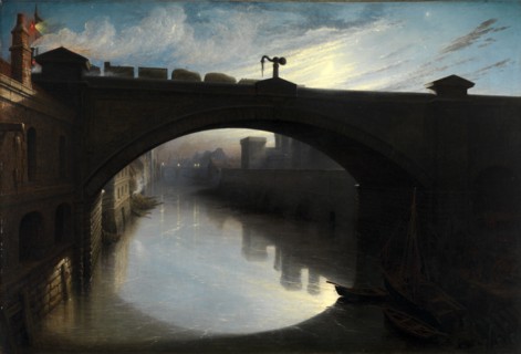 Railway Bridge over the River Cart, Paisley Signed and dated in black paint, lower right: "18