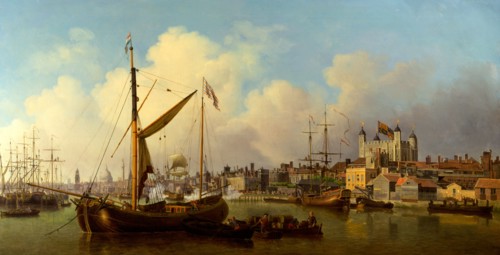 The Thames and the Tower of London Supposedly on the King's Birthday The Thames and the Tower of