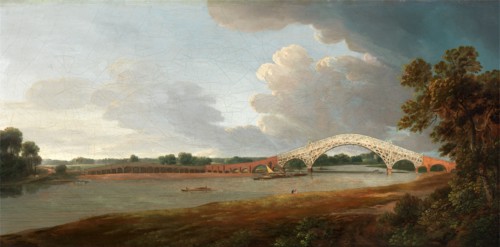 Old Walton Bridge Signed and dated, lower center: "F. Towne. / Pinx. 1785.", Francis Towne,