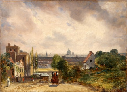 Sir Richard Steele's Cottage, Hampstead A View of London, with Sir Richard Steele's House, John