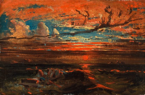 Sunset at Sea after a Storm, Attributed to Francis Danby, 1793-1861, British