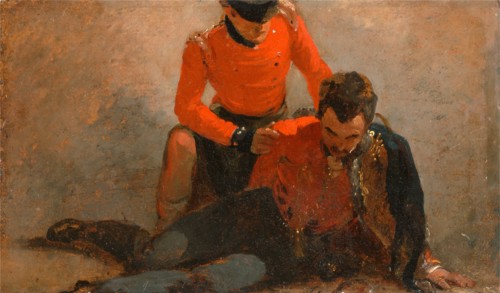 Study for 'The Battle of Waterloo', George Jones