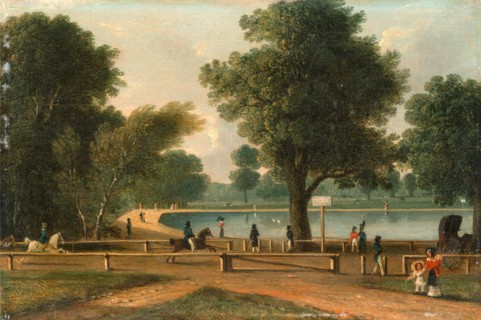The Serpentine, Hyde Park, London, Attributed to George Sidney Shepherd, 1784-1862, British