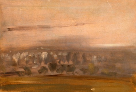 Landscape with Trees on a Slope, unknown artist, 19th century, British