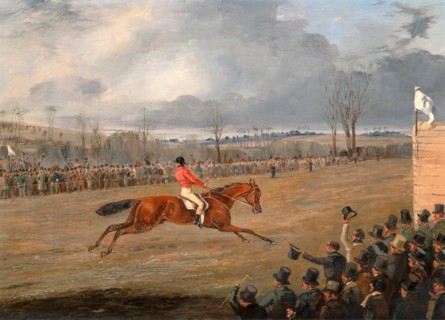 Scenes from a Seeplechase: The Winner A Steeplechase: The Winner Signed in black paint, lower left: