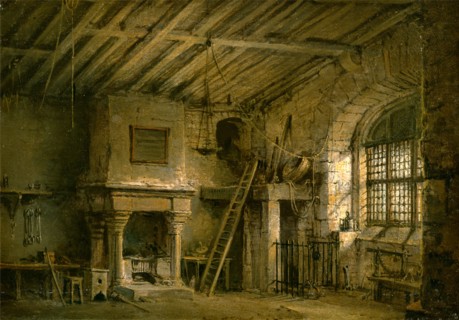 Stage Design for Heart of Midlothian; The Tolbooth Inscribed: "Inside of Tolbooth", Alexander