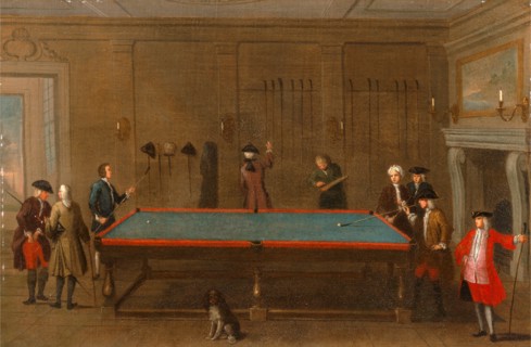 The Billiard Room, unknown artist, 18th century, British