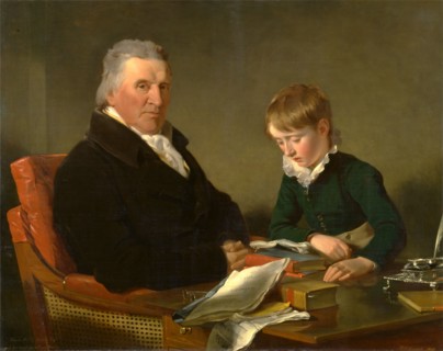 Francis Noel Clarke Mundy and His Grandson, William Mundy Inscribed, lower left: "Francis Noel C