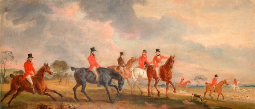 The Quorn Hunt: a Sketch of the Artist and his Friends Moving Off, John Ferneley, 1782-1860,