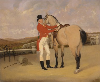 James Taylor Wray of the Bedale Hunt with his Dun Hunter Possibly signed, lower right: "[?]", Anson