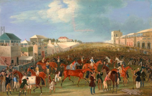 Epsom Races: The Race Over Signed and dated, lower right: "J. Pollard 1835", James Pollard,