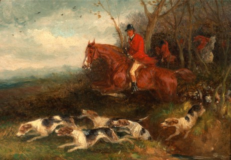 Foxhunting: Breaking Cover, William J. Shayer, 1811-c.1885, British