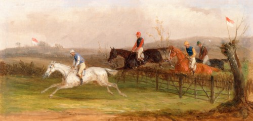 Steeplechasing: The Brook, William J. Shayer, 1811-c.1885, British