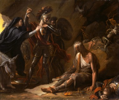 The Cave of Despair Signed and dated in black paint, right center: "B. West | Painted 1772",