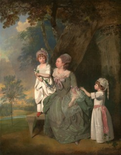 Mrs. Barclay and Her Children Mrs. Barclay and her daughters, Francis Wheatley, 1747-1801, British