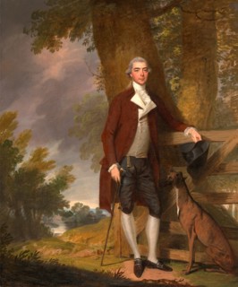 A Gentleman and his Dog in a Landscape Gentleman and his Dog in a Landscape, Francis Wheatley,