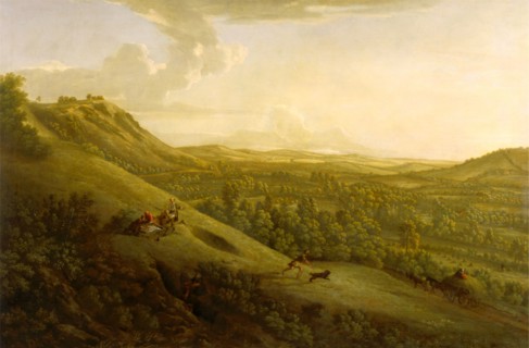Box Hill, Surrey, with Dorking in the distance Box Hill Signed and dated in black paint, lower