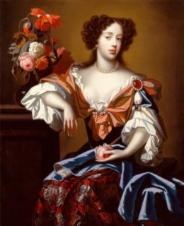 Mary of Modena Signed, center left: "S, VE. J~[monogram]", Simon Verelst, 1644-1710, Dutch