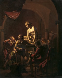 Academy by Lamplight, Joseph Wright of Derby, 1734-1797, British