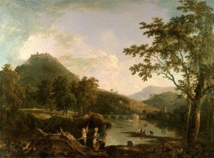 Dinas Bran from Llangollen View in Wales A View Near Wynnstay with Dinad Bran in the Distance,